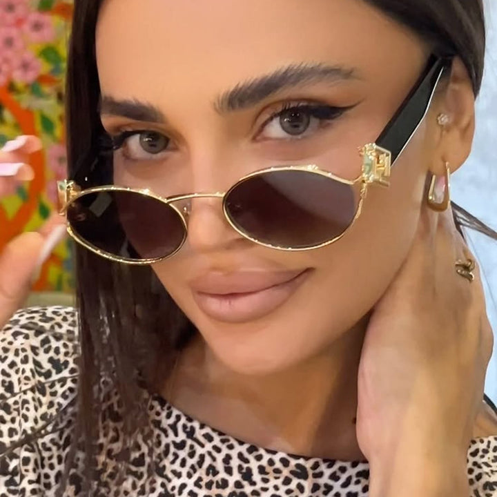 Ladies fashionable sunglasses with elegant metal frame and UV protection Stornfield