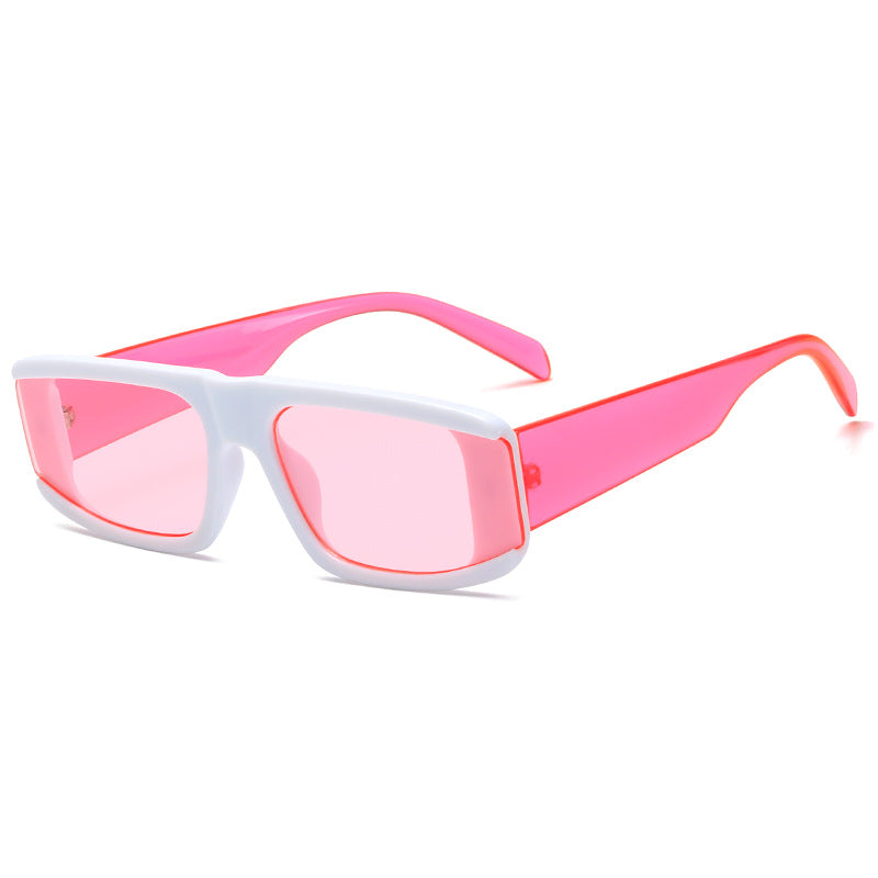 Women's fashionable sunglasses with futuristic design and transparent frame Stornfield