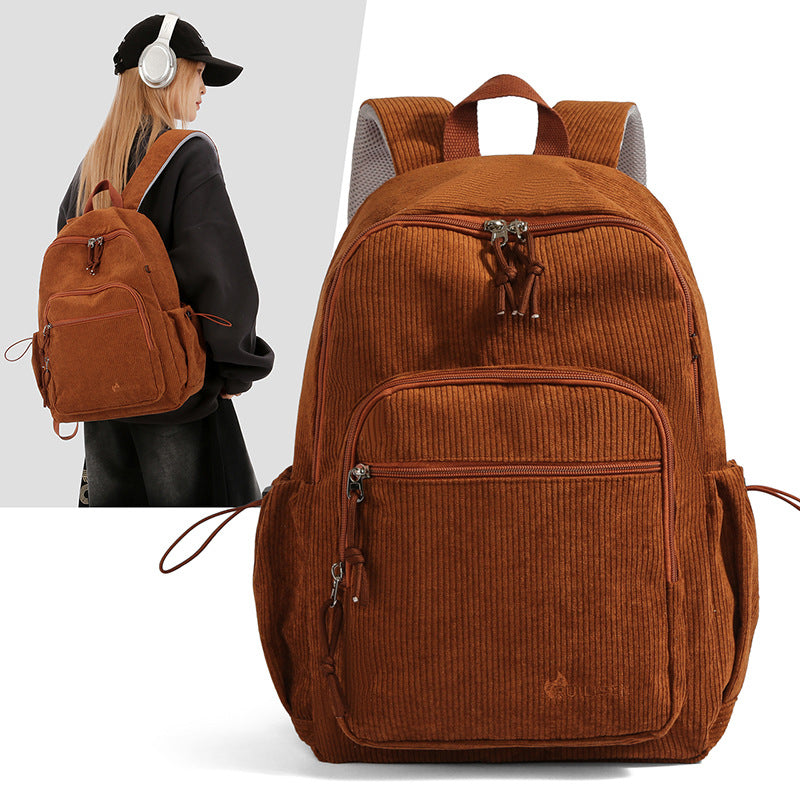 Textured Corduroy Travel Backpack Stornfield