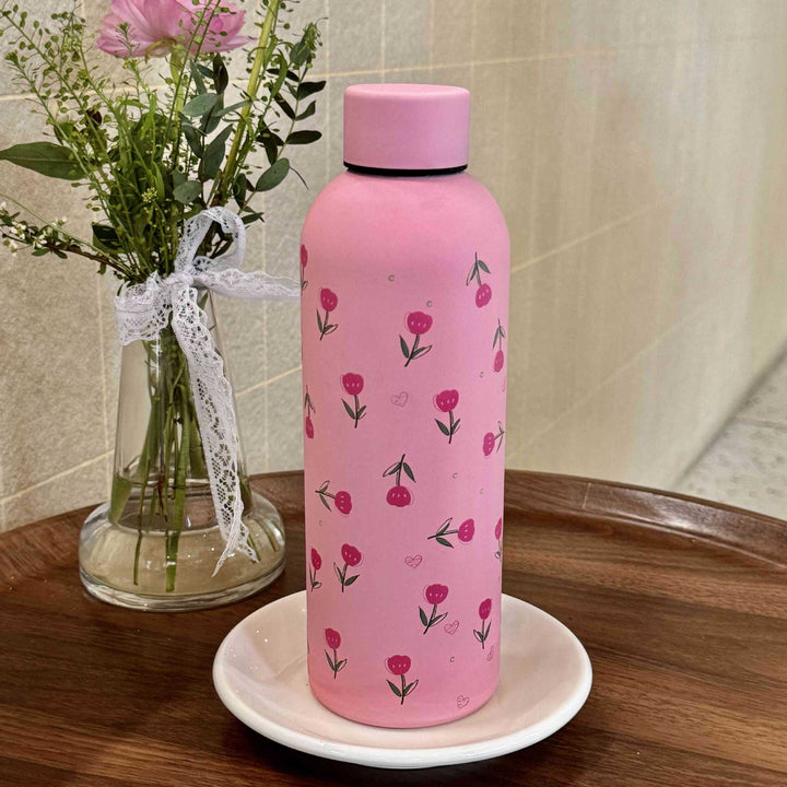 Ladies insulated drinking bottle with elegant floral design Stornfield