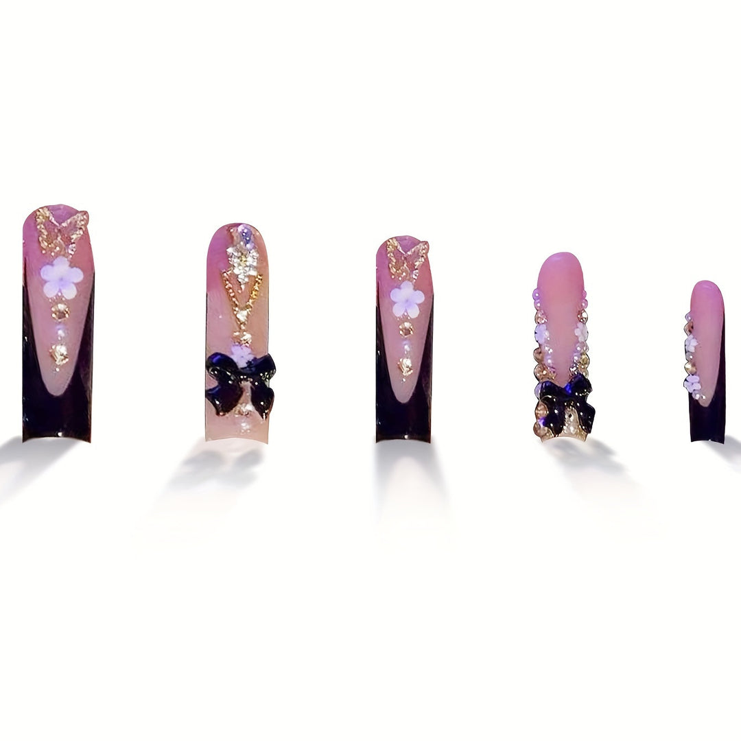 Glamorous Artistic Press-On Nail Set Stornfield