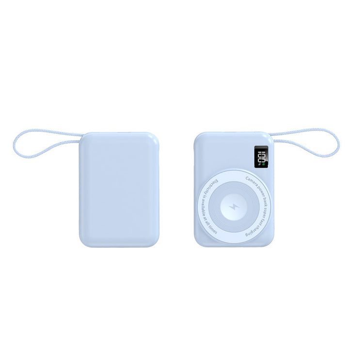Portable power bank with integrated Qi charging function and digital display Stornfield