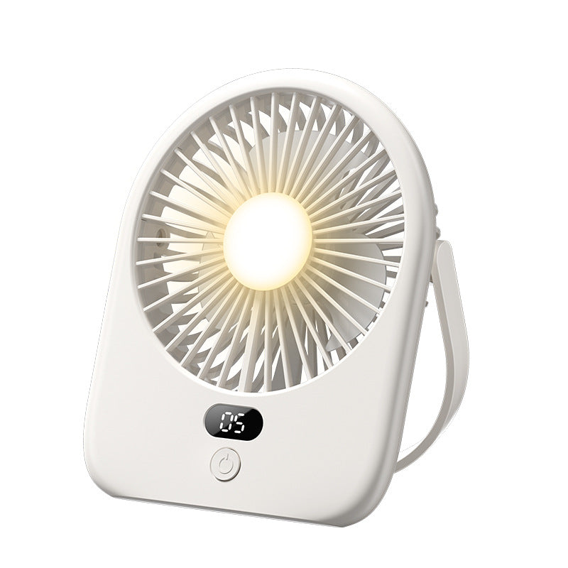Unisex Rechargeable LED Desk Fan with Digital Display Stornfield