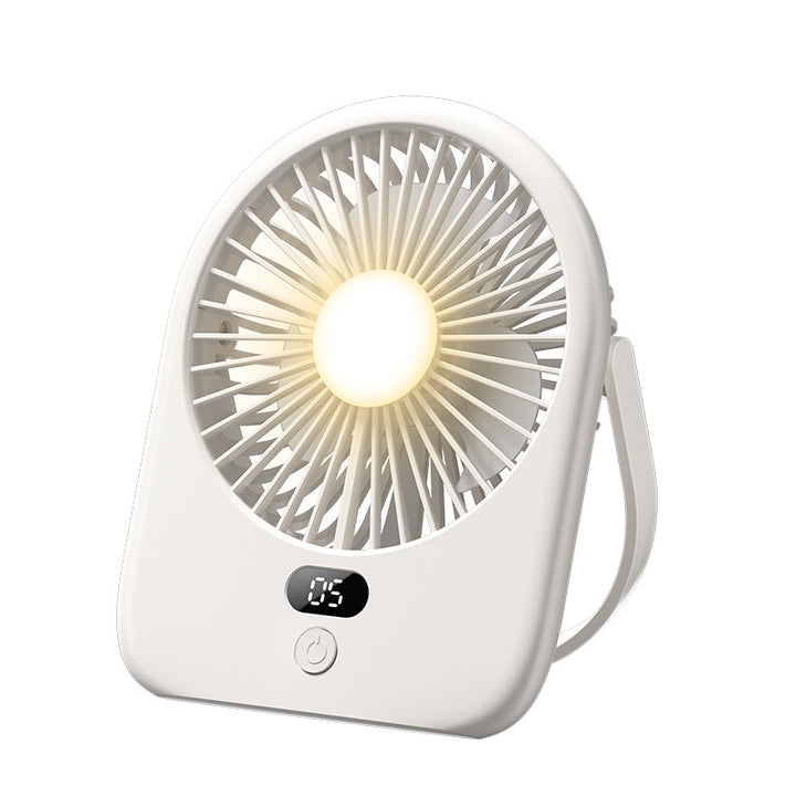 Unisex Rechargeable LED Desk Fan with Digital Display Stornfield