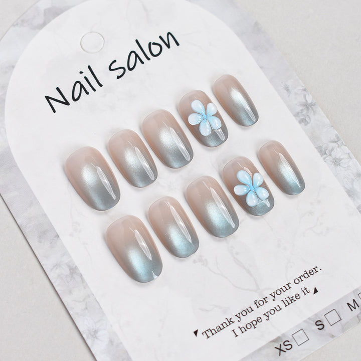 Elegant Floral Press-On Nail Set Stornfield