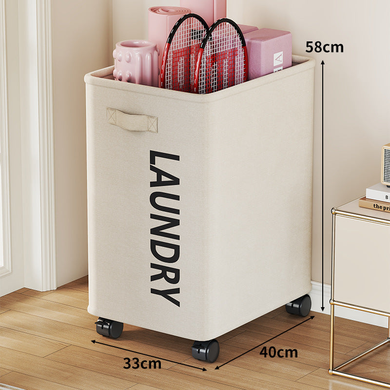 Rolling Dual-Compartment Yoga Mat and Sports Equipment Storage Cart