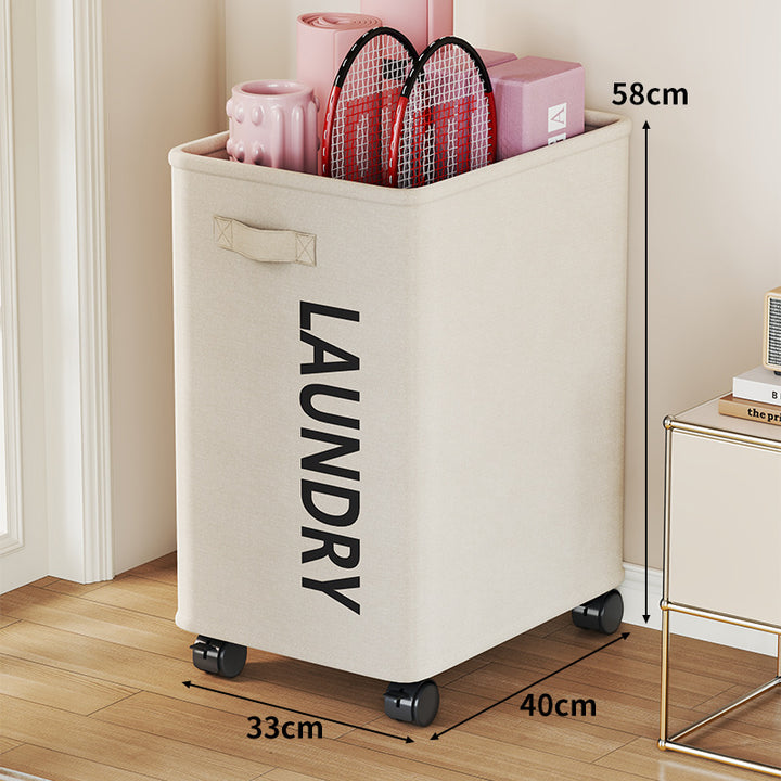 Rolling Dual-Compartment Yoga Mat and Sports Equipment Storage Cart