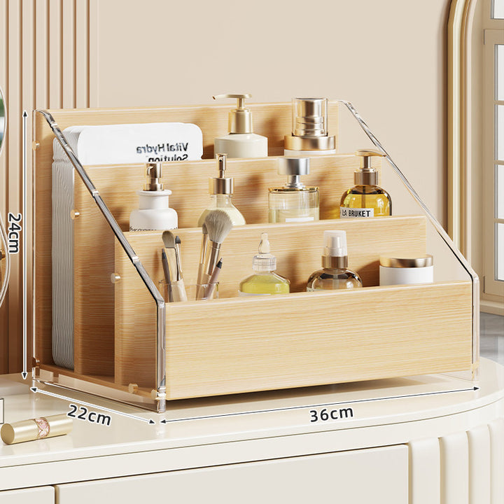 Angled Tiered Vanity Makeup Organizer