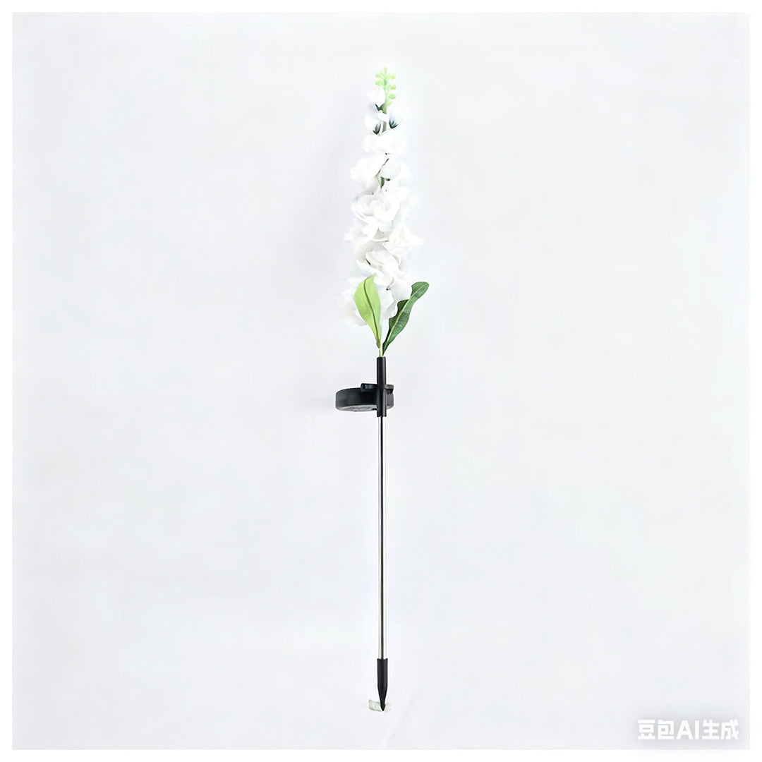 Tall Artificial Delphinium Floral Stake With Adjustable Metal Ground Spike And Removable Clamp Stornfield