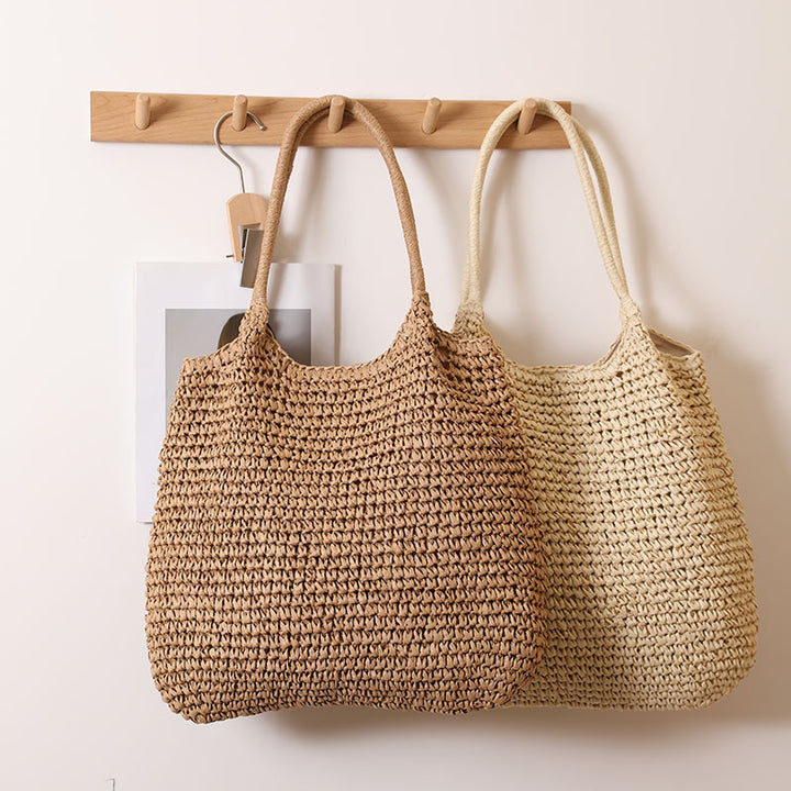 Handmade wicker tote bag with sturdy handles Stornfield