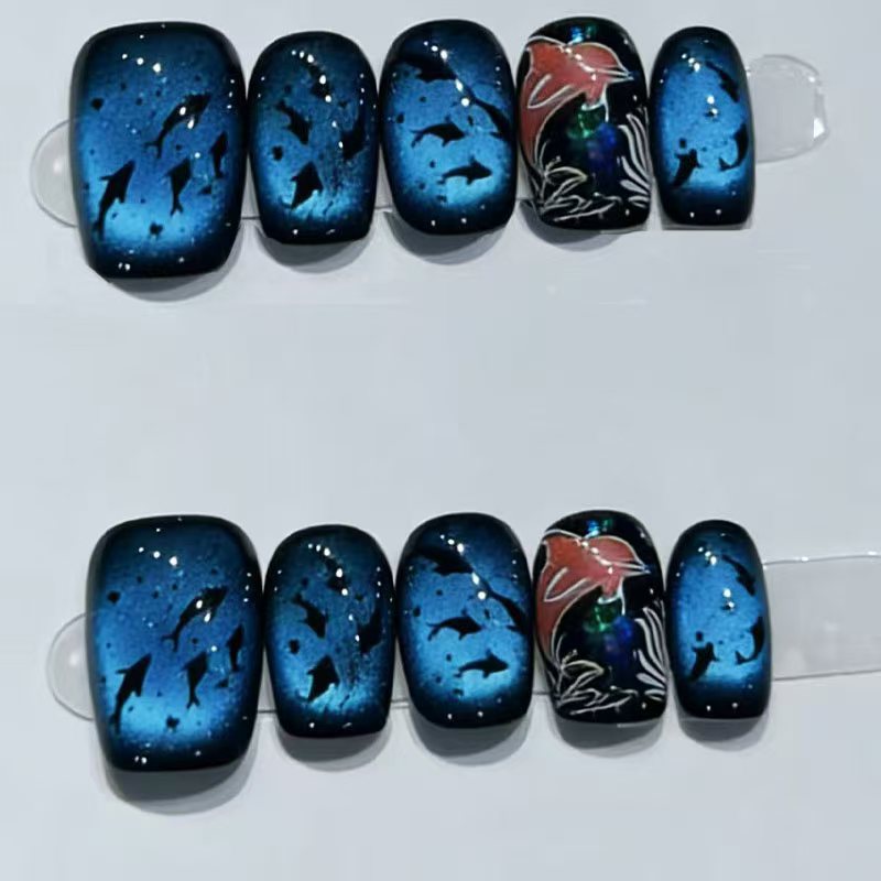 Elegant French Tip Press-On Nail Set Stornfield