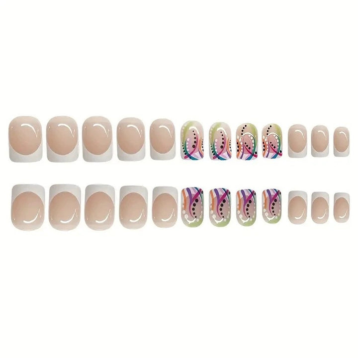 Artistic Geometric Nail Art Extensions Stornfield