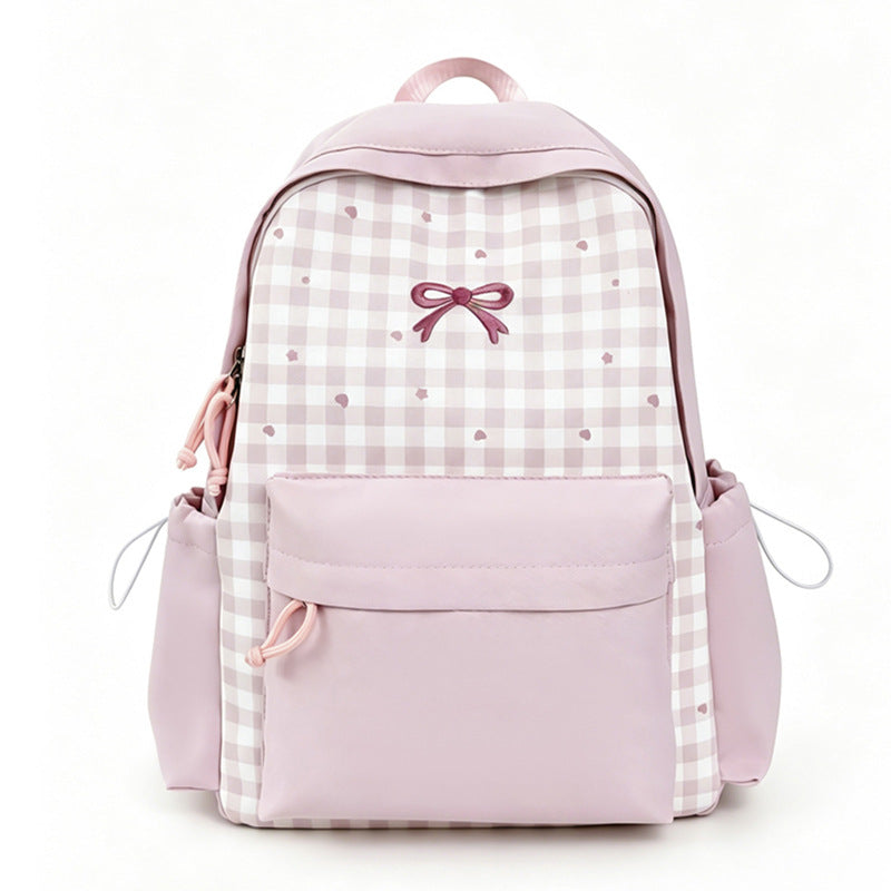 Checked Patterned School Backpack Stornfield