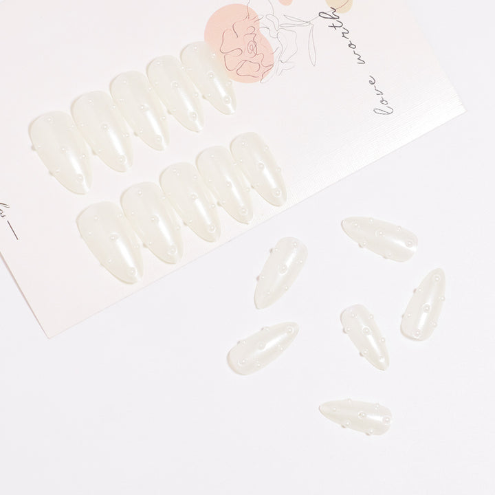 Premium Pearl-Embellished Stiletto Press-On Nails Stornfield