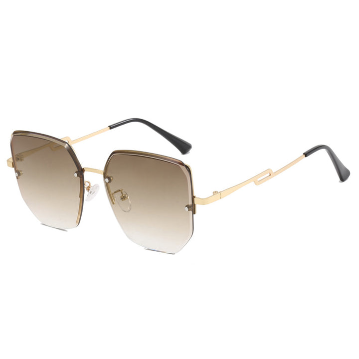Women's geometric designer sunglasses with mirrored lenses Stornfield