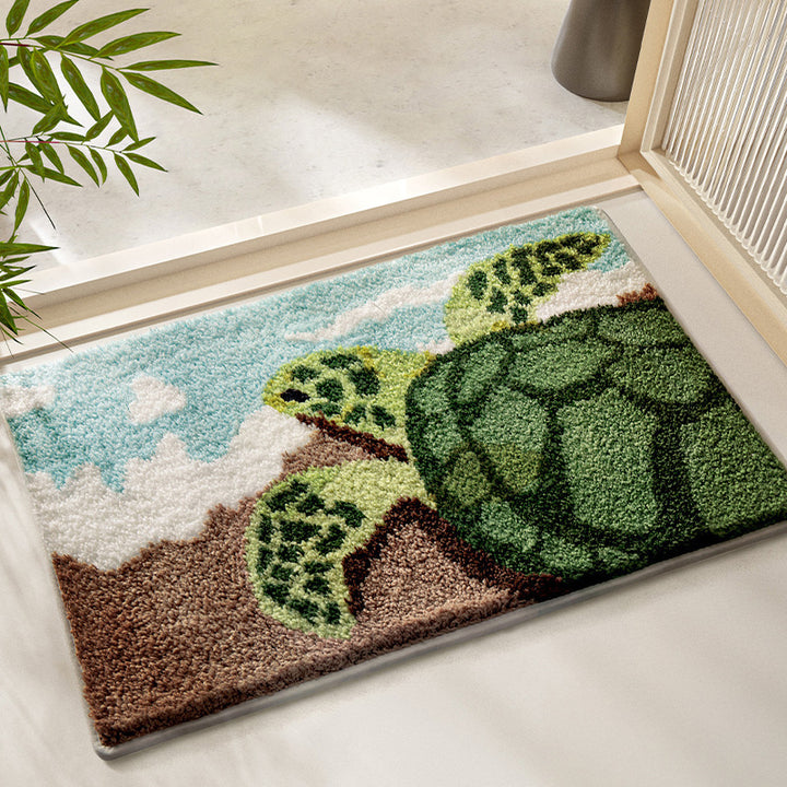 Abstract Wave Pattern Bath Rug