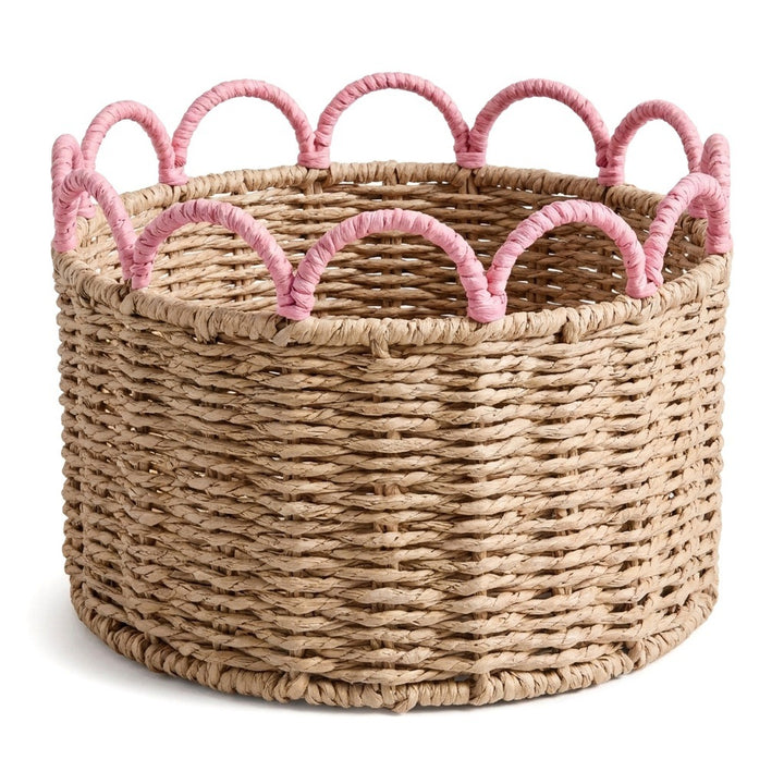 Decorative storage basket with wave pattern Stornfield
