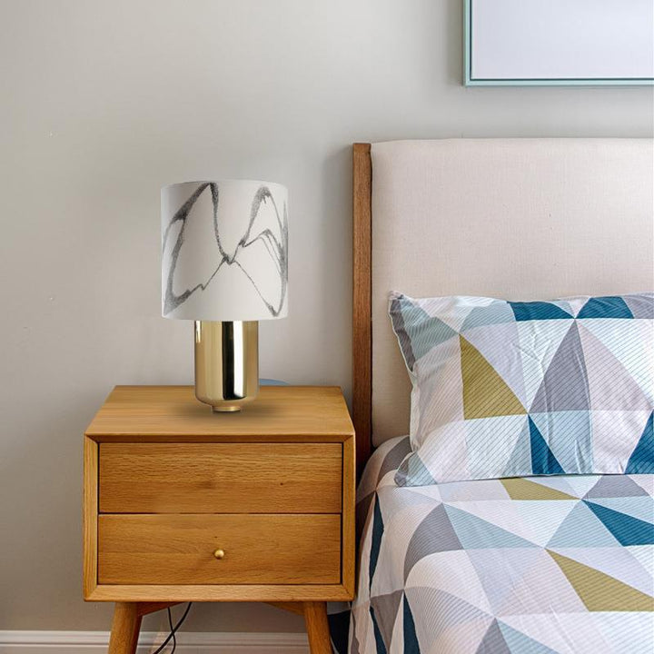Modern Table Lamp with Artistic Shade