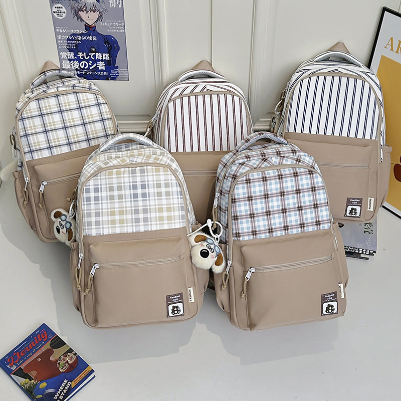 Stylish Plaid Design Backpack Stornfield