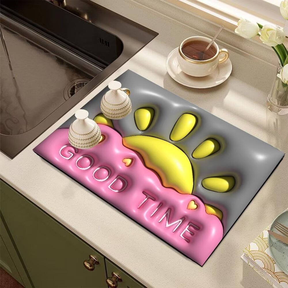 Cute Cartoon Dog-Themed Kitchen Mat Stornfield