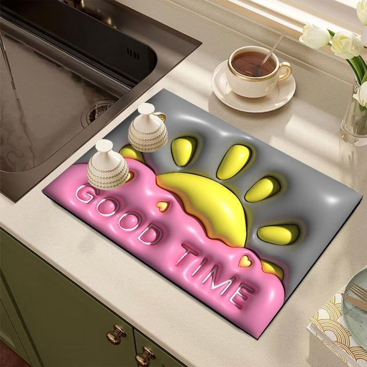 Cute Cartoon Dog-Themed Kitchen Mat Stornfield