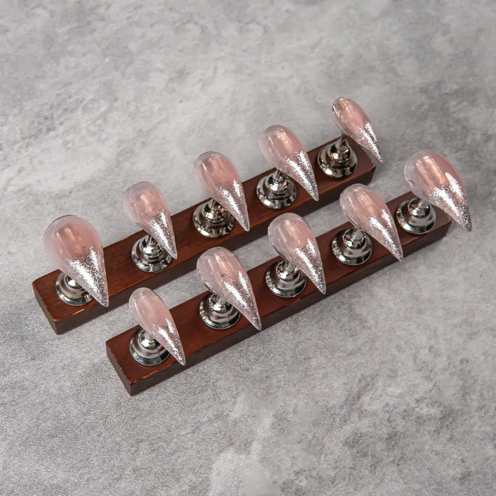 Stiletto Press-On Nail Enhancements with Gem Accents