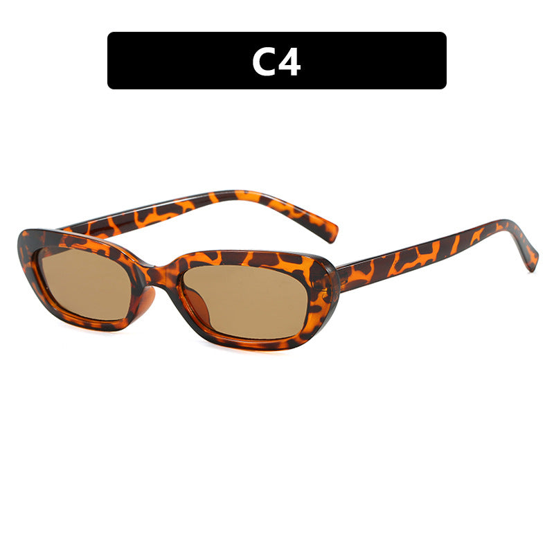 Women's trendy cat-eye sunglasses with transparent plastic frame and UV protection Stornfield
