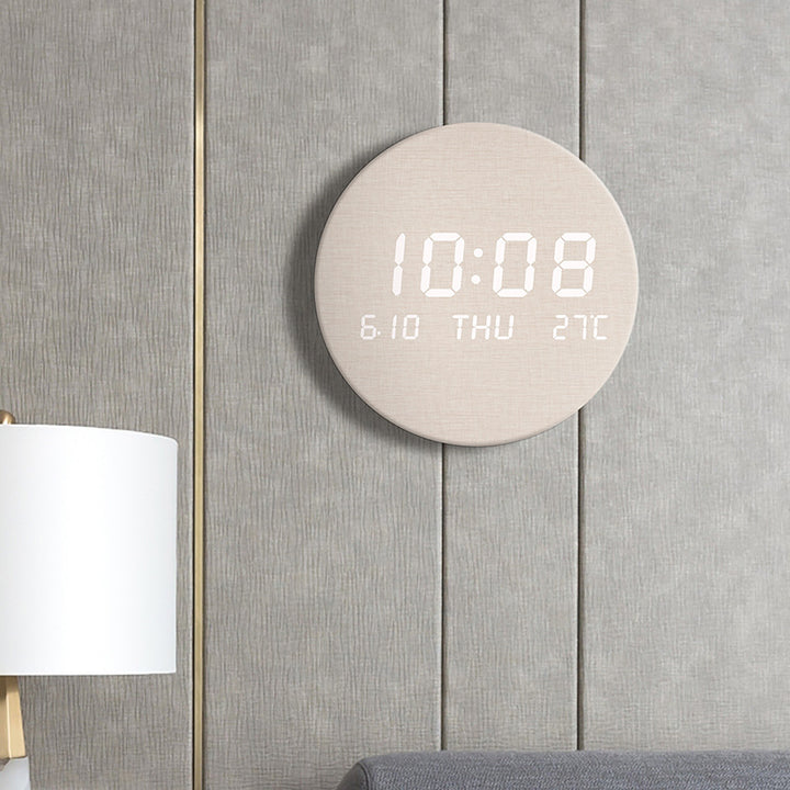 Elegant table clock in modern wood design Stornfield
