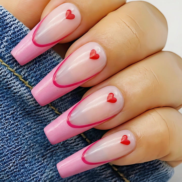 Artificial nails with heart accents Stornfield