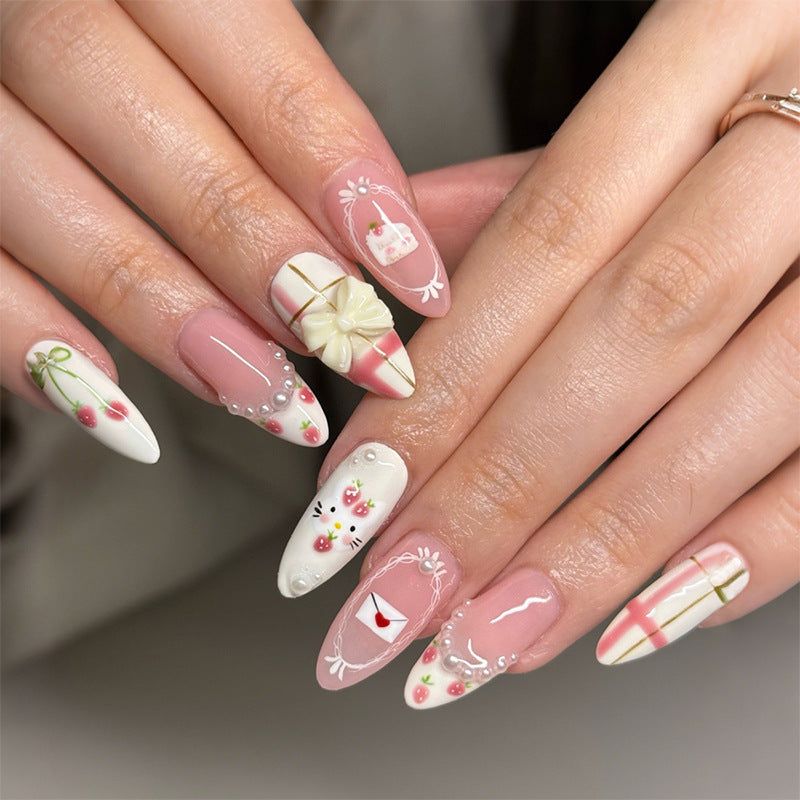 Artistic Decorative Press-On Nail Set Stornfield