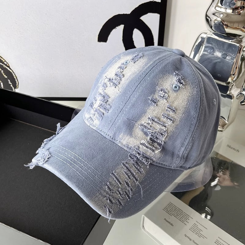 Unisex Distressed Denim Cap Stornfield