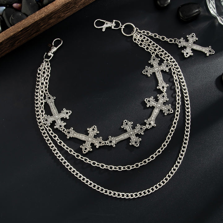 Fashionable chain belt with cross pendants Stornfield