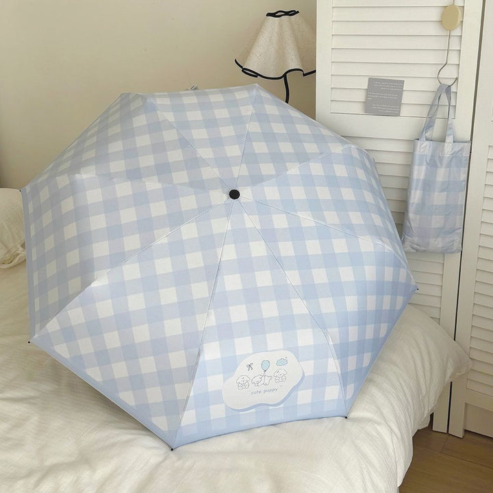Ladies Automatic Folding Umbrella with Playful Dog Design Stornfield