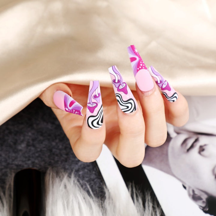 Artificial nails in modern abstract design Stornfield