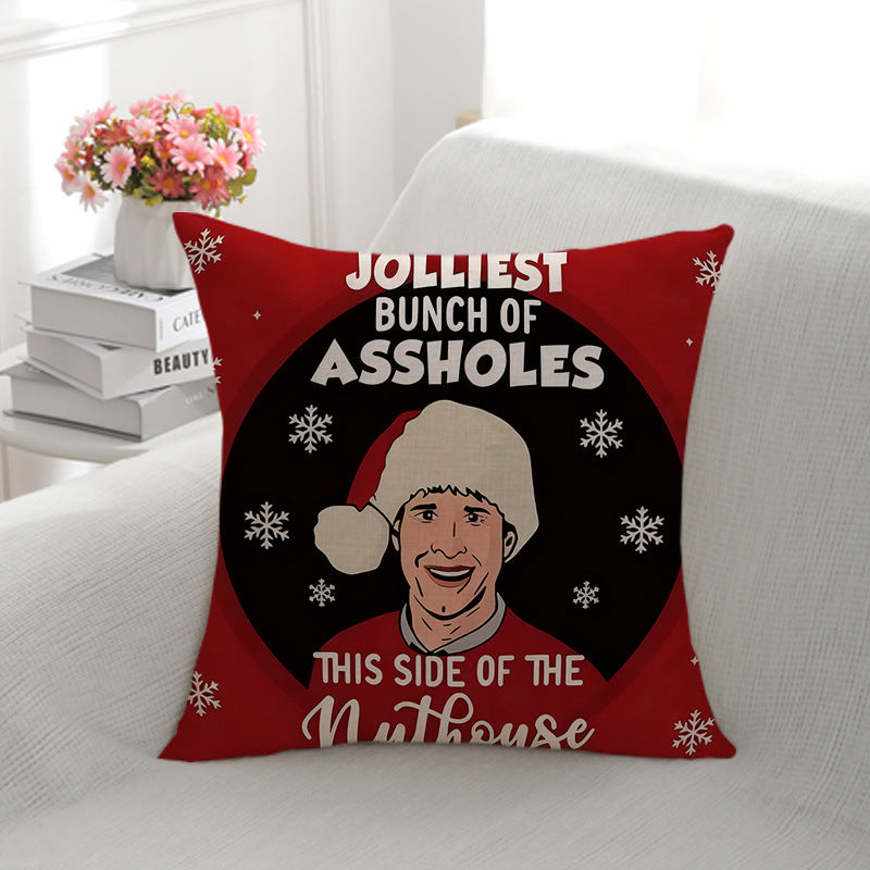 Festive Snowman-Themed Decorative Throw Pillow