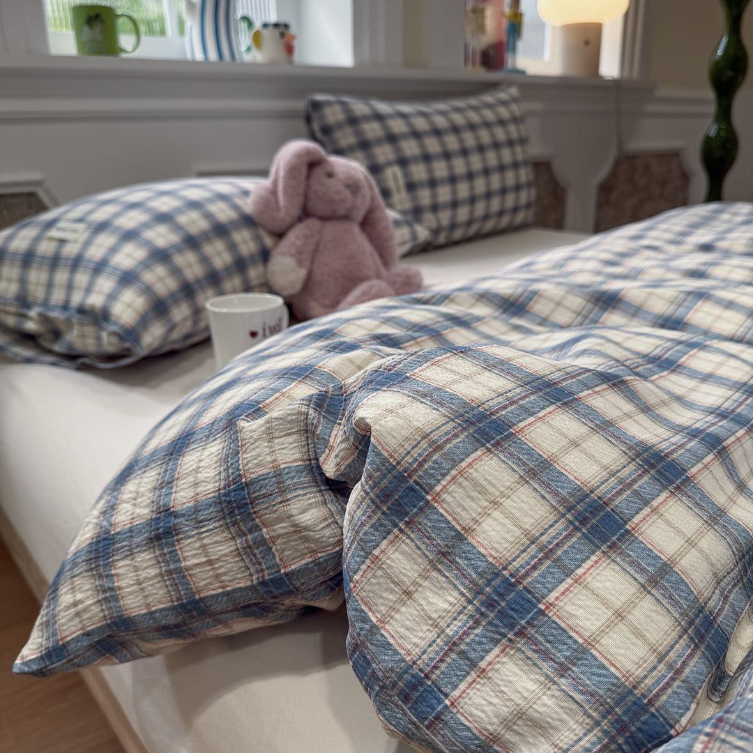 Cozy Plaid Duvet Cover Set