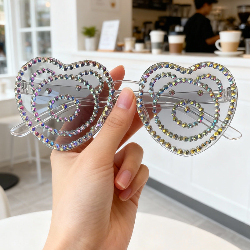 Heart-Shaped Rhinestone Sunglasses Stornfield