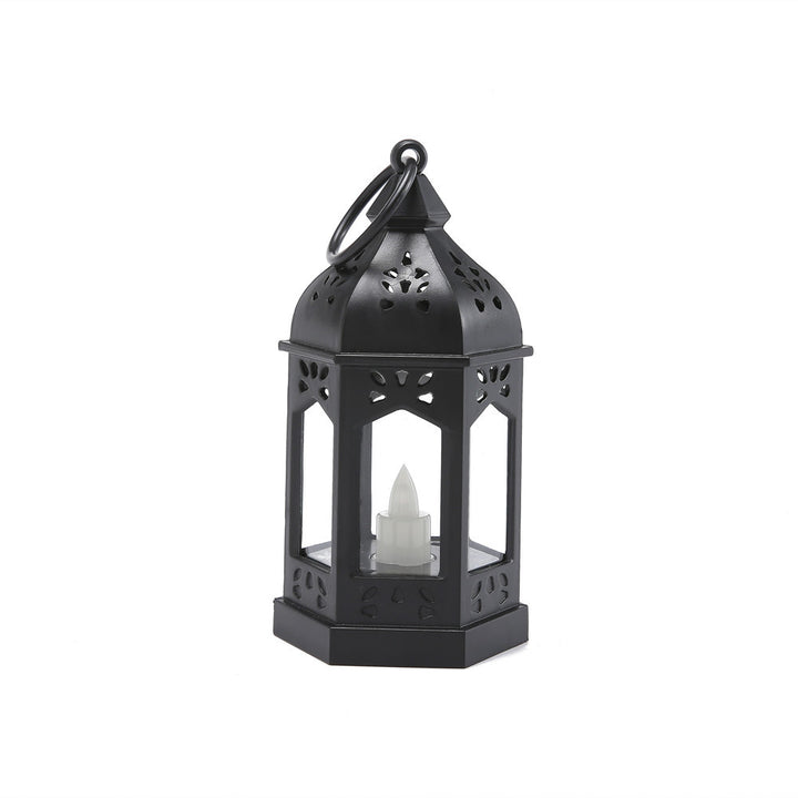 Moroccan Style Hexagonal Metal LED Lantern Stornfield