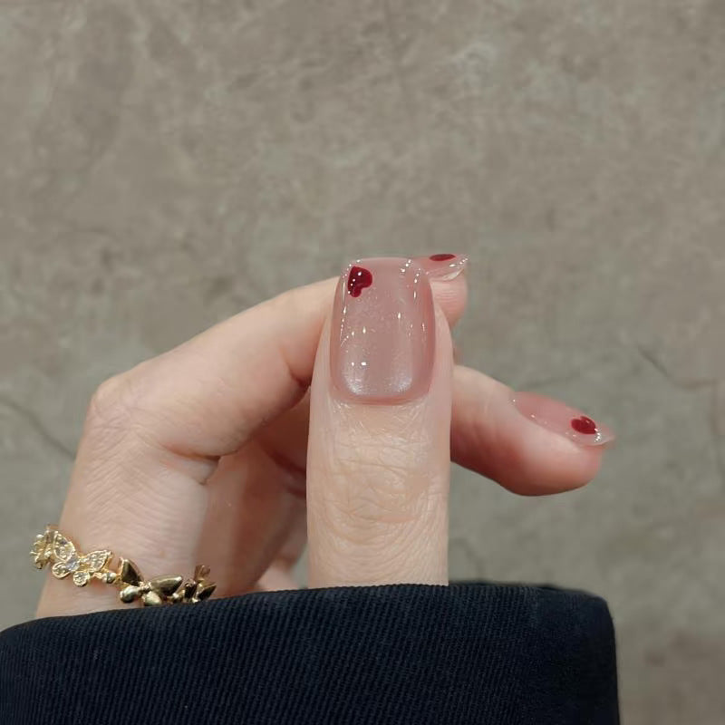 Nail Art With Heart Design