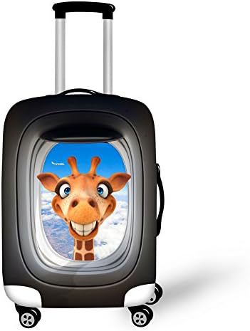 Unisex nano elastic suitcase cover with horse and sunflower motif, stretchable stretch protection for hard shell trolley with zipper Stornfield