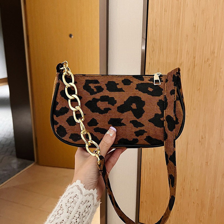 Leopard Print Crossbody Handbag