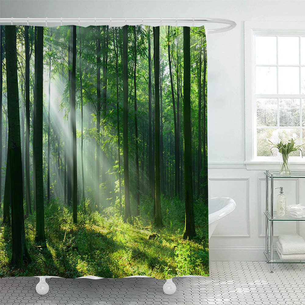 Scenic Garden Print Shower Curtain Stornfield