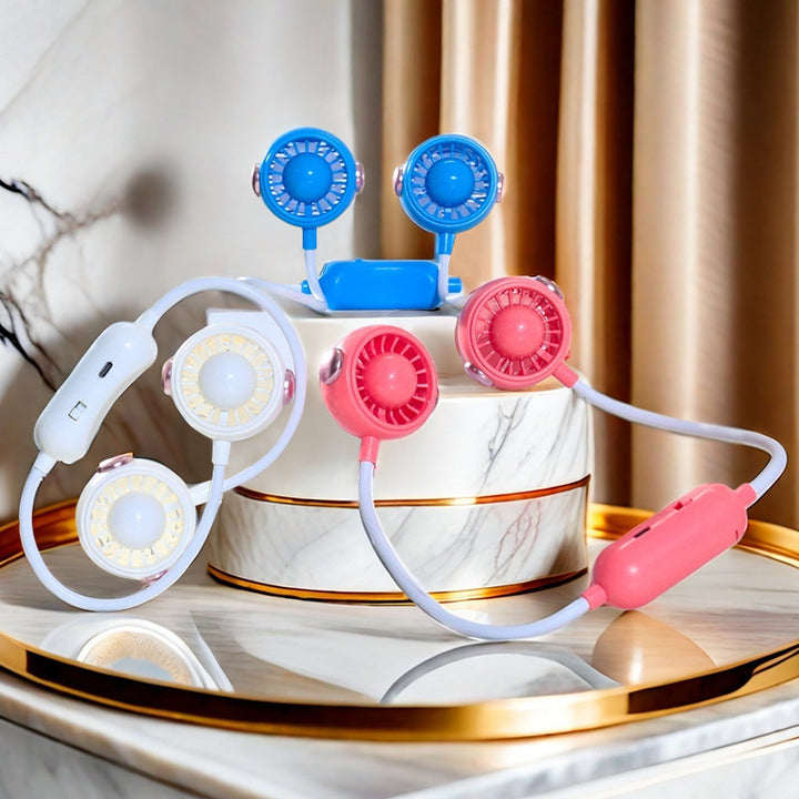 Women's portable neck fan with flexible mount and powerful air circulation Stornfield