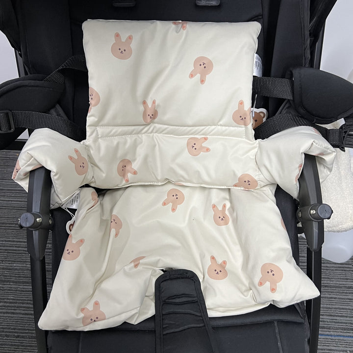 Padded Baby High Chair Cushion Set with Removable Teddy Applique