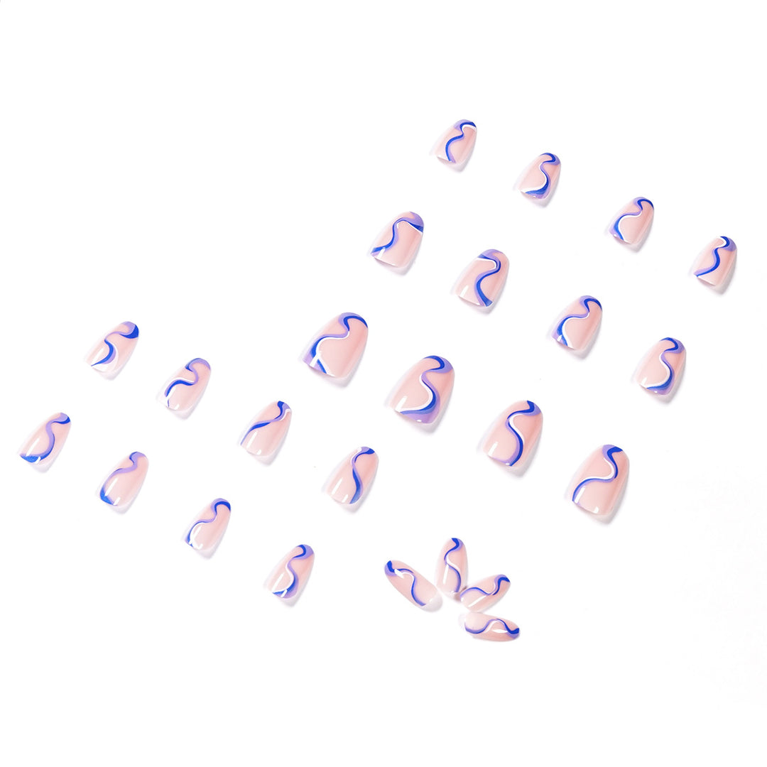 Creative Nail Art with Wave Pattern Stornfield