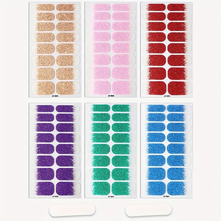 Glamorous Glitter Ombre Nail Wraps