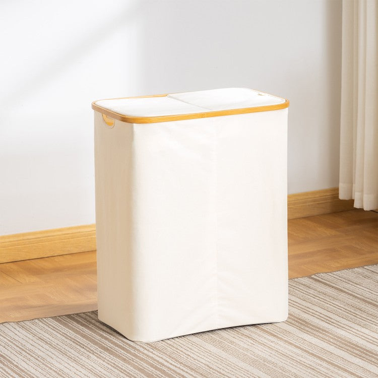 High-quality laundry basket with lid and handle Stornfield