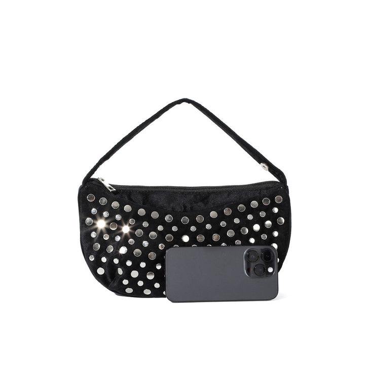 Satin Zipper Closure Handbag