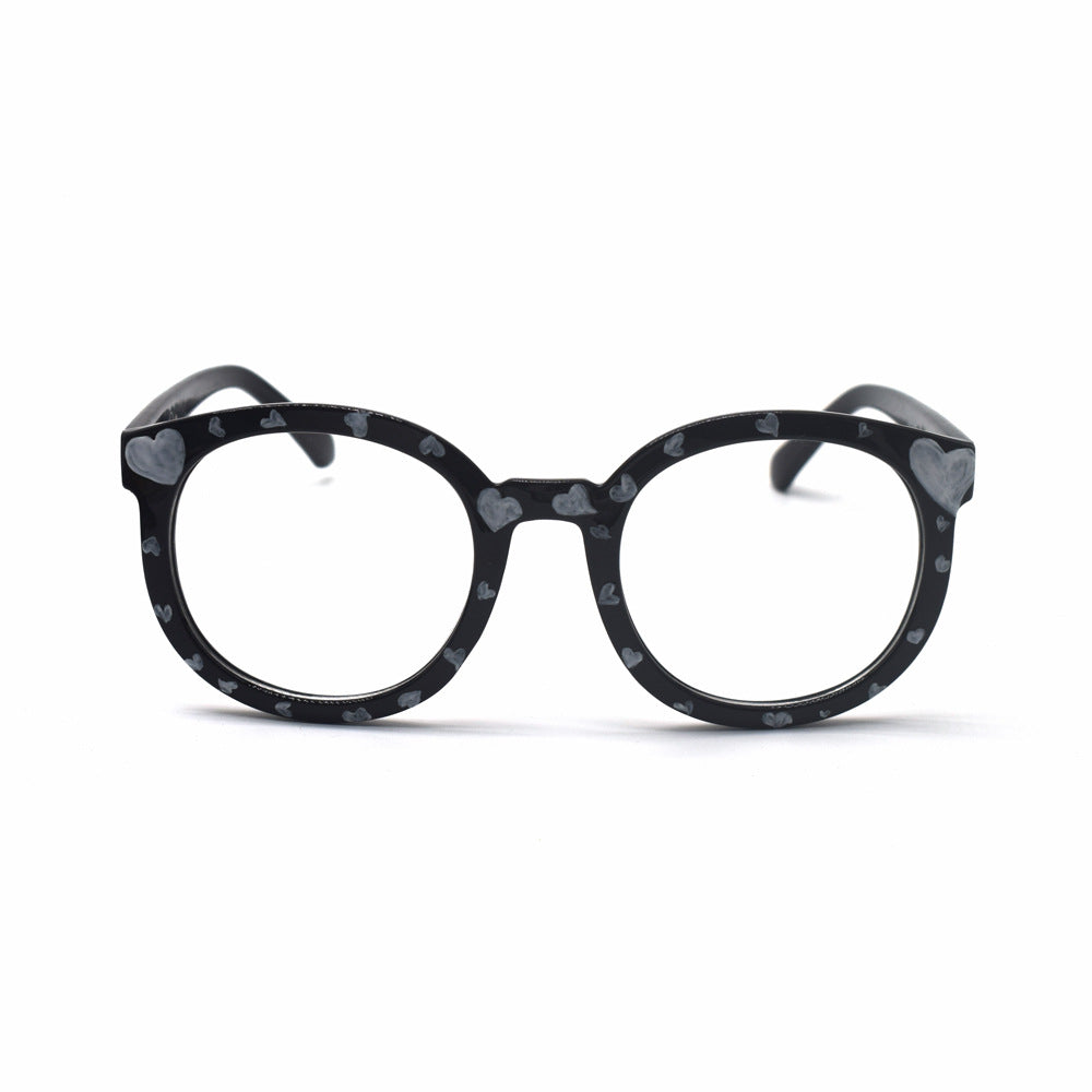 Trendy Heart-Printed Cat-Eye Glasses Stornfield