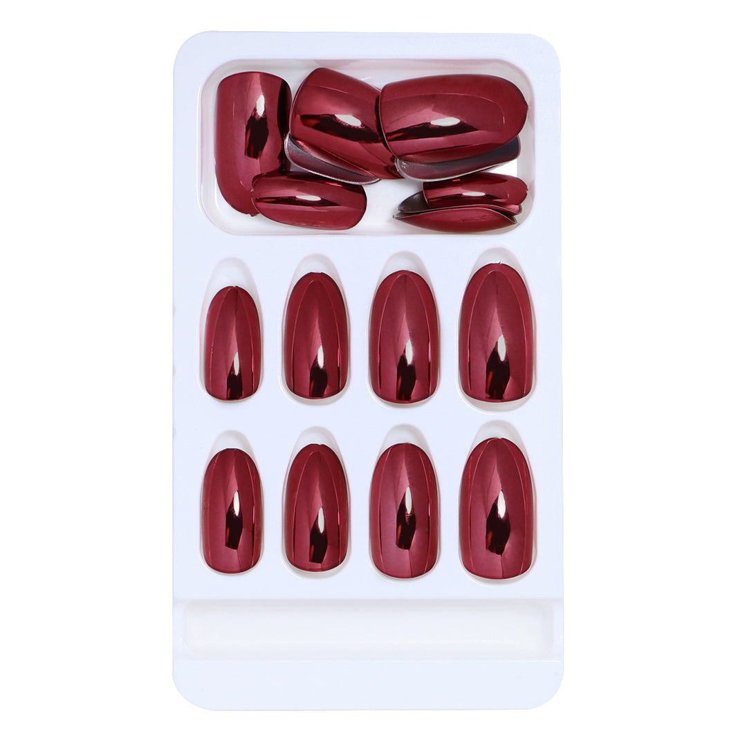 Luxury Glossy Almond-Shaped Press-On Nails Stornfield